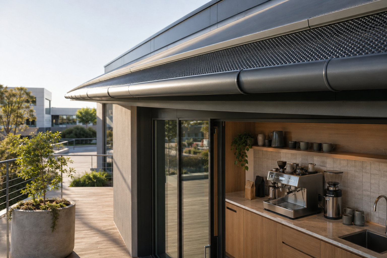Modern commercial property exterior